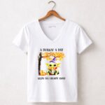 A20Dunkin20A20Day20Keeps20The20Grumpy20Away20Baby20Yoda20Autumn20Halloween 5 Womens V Neck 1.jpg