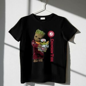 Alabama Crimson Tide Groot And Baby Yoda Balloon 1 T Shirt.jpg