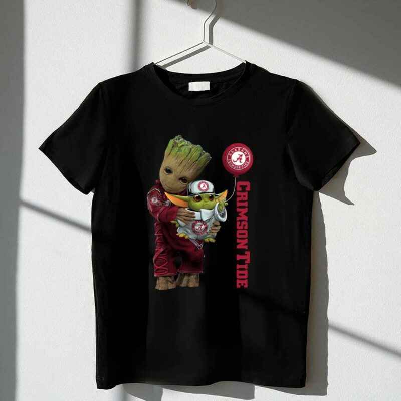 Alabama Crimson Tide Groot And Baby Yoda Balloon 1 T Shirt.jpg