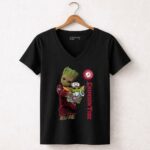 Alabama Crimson Tide Groot And Baby Yoda Balloon 5 Womens V Neck.jpg