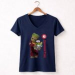 Alabama Crimson Tide Groot And Baby Yoda Balloon 9 Womens V Neck.jpg