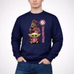 Alabama Crimson Tide Groot Baby Yoda Football 3 Sweatshirt.jpg