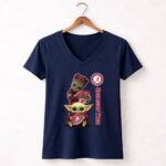 Alabama Crimson Tide Groot Baby Yoda Football 9 Womens V Neck.jpg