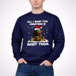 All I Want for Christmas is Baby Yoda Star Wars Santa Hat Snowflakes Gifts 3 Sweatshirt.jpg