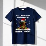 All I Want for Christmas is Baby Yoda Star Wars Santa Hat Snowflakes Gifts 6 T Shirt.jpg