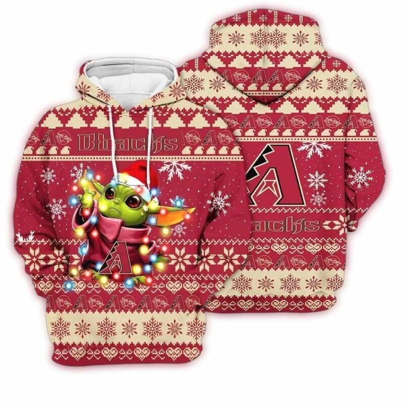 Arizona Diamondbacks Baby Yoda Star Wars Christmas Unisex 3D Hoodie 1.jpg
