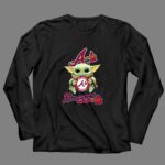 Atlanta Braves Baby Yoda Holding Team 4 Long Sleeves.jpg