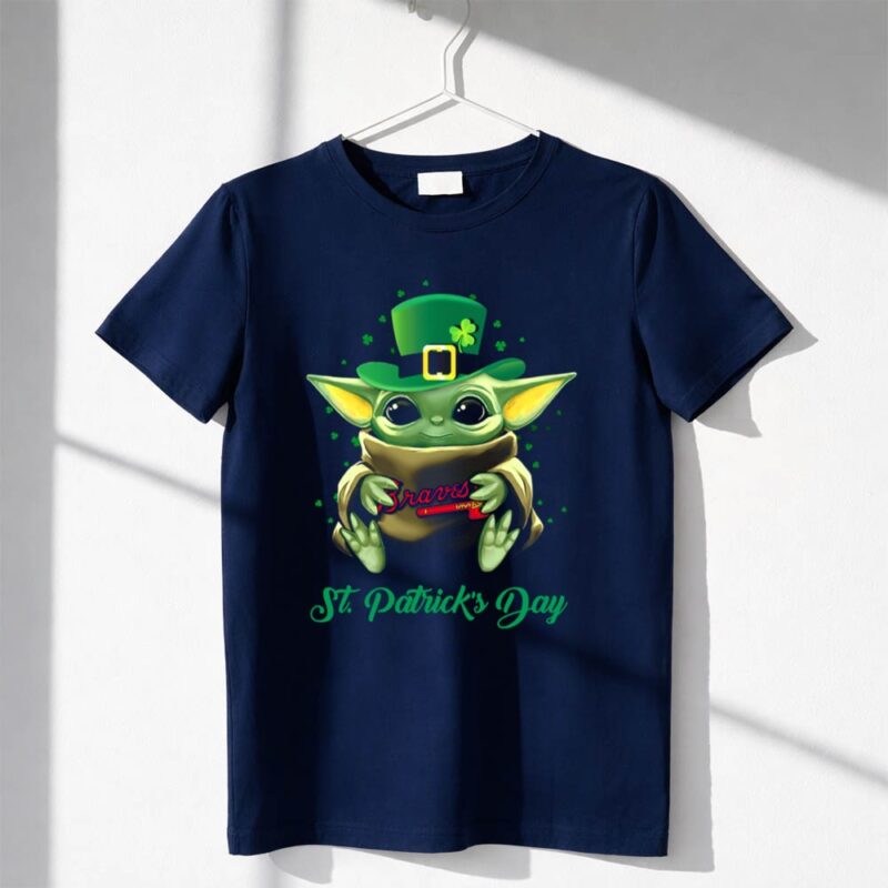Atlanta Braves Baby Yoda St Patricks Day 1 T Shirt