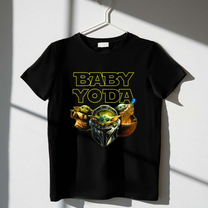 BABY YODA Star Wars The Mandalorian Grogu Trio 1 T Shirt.jpg