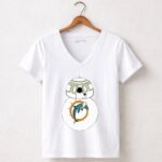 BB8 Droid Miami Dolphins 5 Womens V Neck.jpg