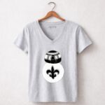 BB8 Star Wars New Orleans Saints 9 Womens V Neck.jpg