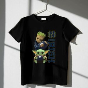 Baby Groot And Baby Yoda Hug Ball Notre Dame Fighting Irish 1 T Shirt 1.jpg