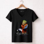 Baby Groot Hugging Denver Broncos 5 Womens V Neck.jpg