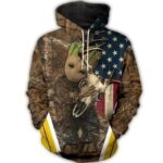 Baby Groot Star Wars Skull Deer Camo Deer Hunting 3D Hoodie 1.jpg