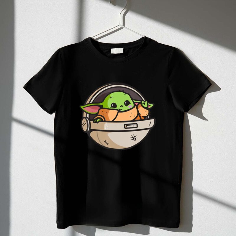 Baby YODA FanClub SW Holiday Grogu in Hover Pod 1 T Shirt.jpg