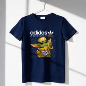 Baby Yoda Adidas All Day I Dream About Pittsburgh Steelers Shirt