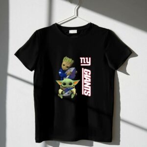 Baby Yoda And Groot Hug New York Giants Shirt
