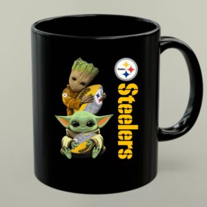 Baby Yoda And Groot Hug Pittsburgh Steelers 1 mug.jpg
