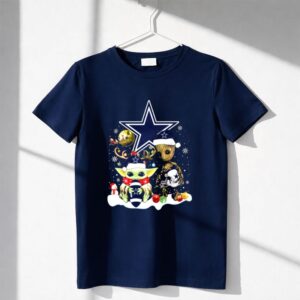 Baby Yoda And Groot Santa Christmas With Dallas Cowboys Shirt