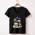 Baby-Yoda-And-Groot-Santa-Christmas-With-Dallas-Cowboys-5-Womens-V-Neck
