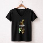 Baby Yoda Baby Groot Reflection Jedi Master Symbolism 5 Womens V Neck.jpg