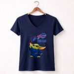 Baby Yoda Buffalo Bills Star Wars Crossover 9 Womens V Neck.jpg