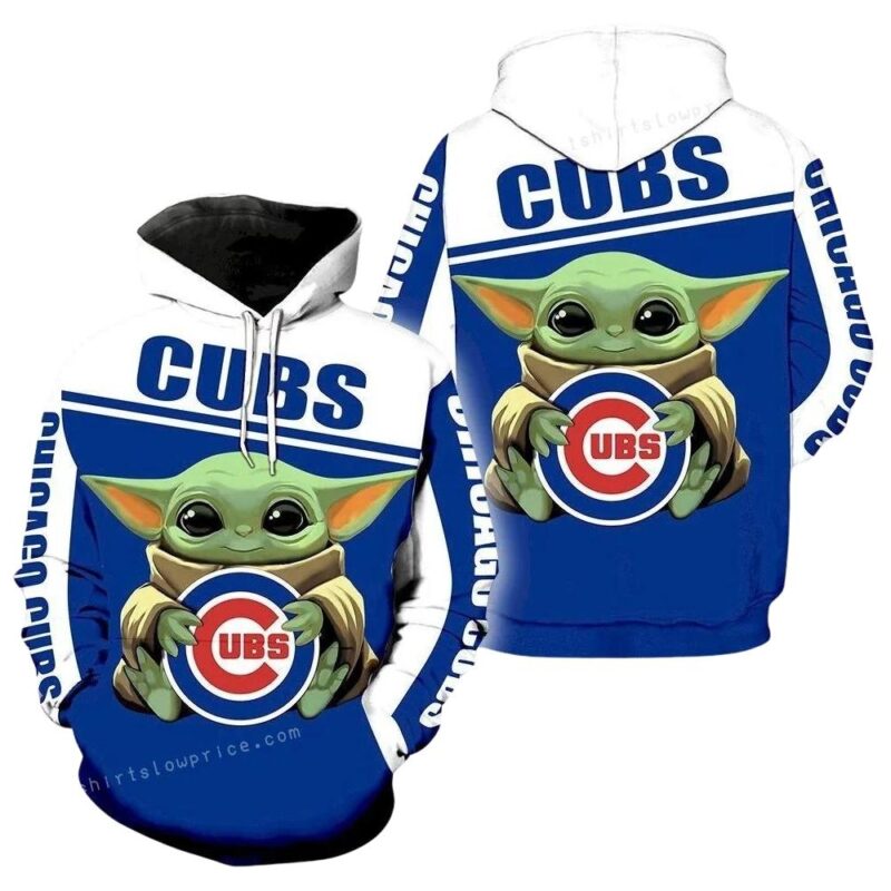 Baby Yoda Chicago Cubs Graphic Star Wars Fans hoodie 1.jpg