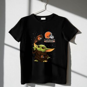 Baby Yoda Cleveland Browns Football Helmet Starry Night 1 T Shirt.jpg