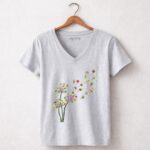 Baby Yoda Dandelion Grogu Star Wars Cute Whimsical Nature 7 Womens V Neck.jpg