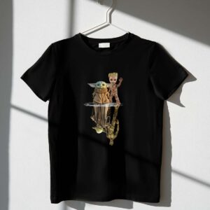 Baby Yoda Grogu Groot Reflection 1 T Shirt.jpg