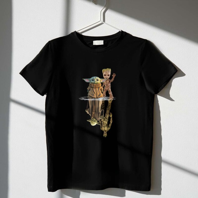 Baby Yoda Grogu Groot Reflection 1 T Shirt.jpg