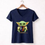 Baby Yoda Heart Baltimore Ravens Orioles Love 9 Womens V Neck.jpg