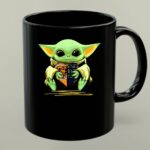 Baby Yoda Holding Chicago Bears And Notre Dame Irish Heart Shaped 1 mug.jpg