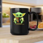 Baby Yoda Holding Chicago Bears And Notre Dame Irish Heart Shaped 2 mug.jpg