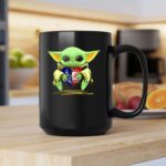 Baby Yoda Holding Cowboys Star And Crimson Tide Heart 2 mug.jpg