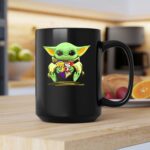 Baby Yoda Holding Los Angeles Lakers And San Francisco 49ers Logos 2 mug.jpg