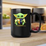 Baby Yoda Holding Texas Longhorns And Dallas Cowboys Heart 2 mug.jpg