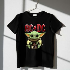 Baby Yoda Hug AC/DC Star Wars Shirt