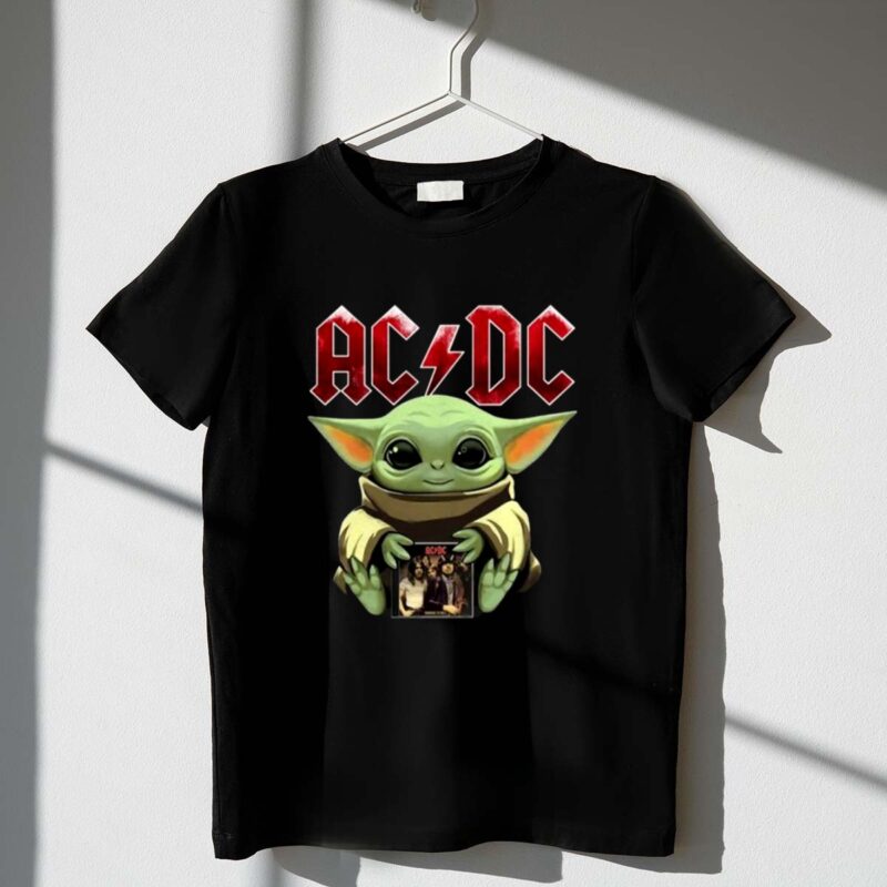Baby Yoda Hug ACDC Star Wars 1 T Shirt