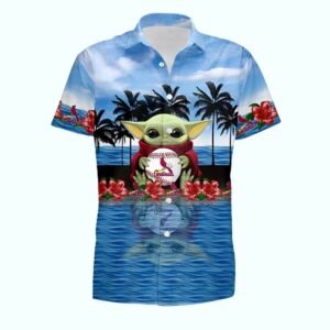 Baby Yoda Hug Ball St Louis Cardinals Hawaiian Shirt 1.jpg