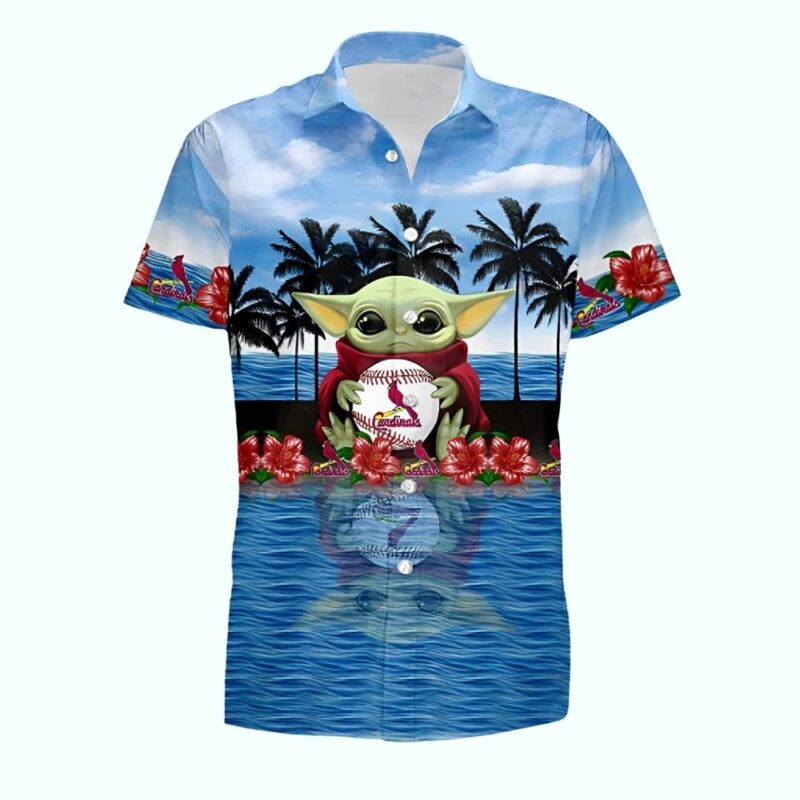 Baby Yoda Hug Ball St Louis Cardinals Hawaiian Shirt 1.jpg