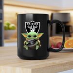 Baby Yoda Hug Oakland Raiders football 2 mug.jpg