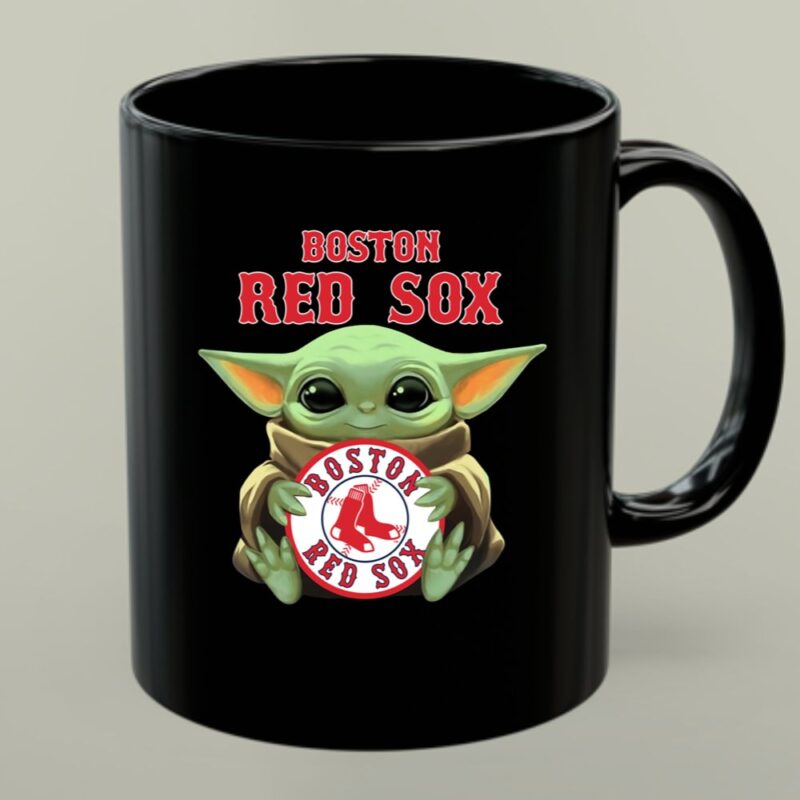 Baby Yoda Hugs The Boston Red Sox Baseball 1 mug 1.jpg