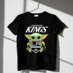 Baby Yoda Hugs The Los Angeles Kings Ice Hockey 1 T Shirt.jpg