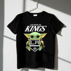 Baby Yoda Hugs The Los Angeles Kings Ice Hockey 1 T Shirt.jpg