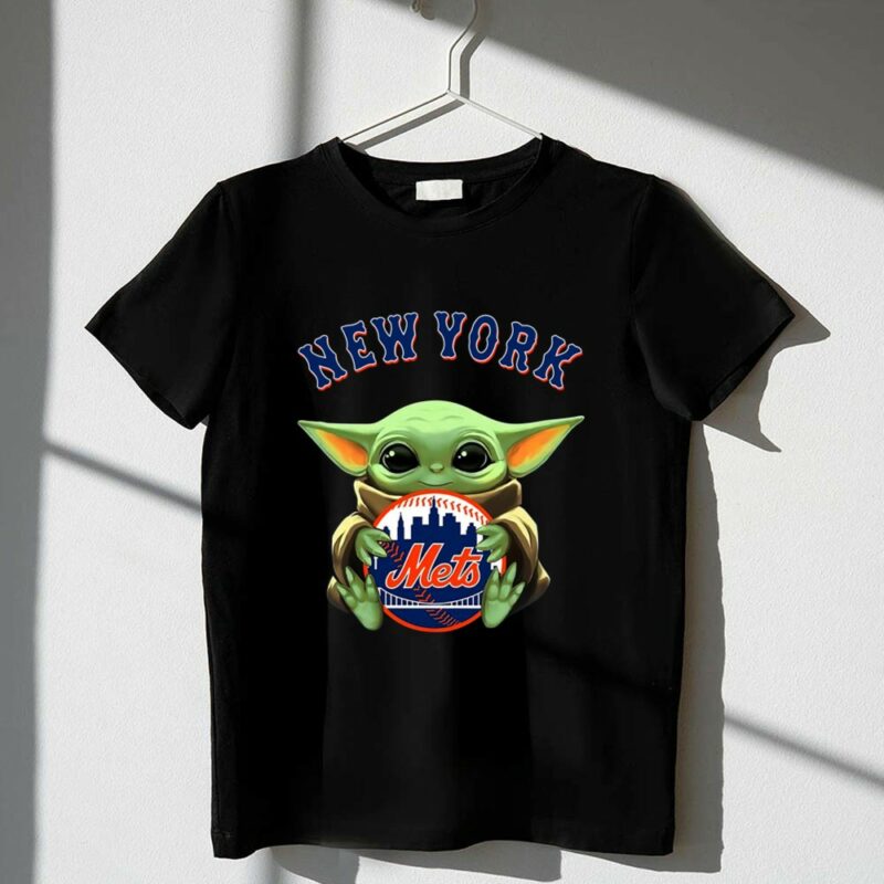 Baby Yoda Hugs The New York Mets Baseball 1 T Shirt.jpg