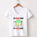 Baby Yoda Im Nicer Than My Face Looks Grogu Helmet 5 Womens V Neck.jpg