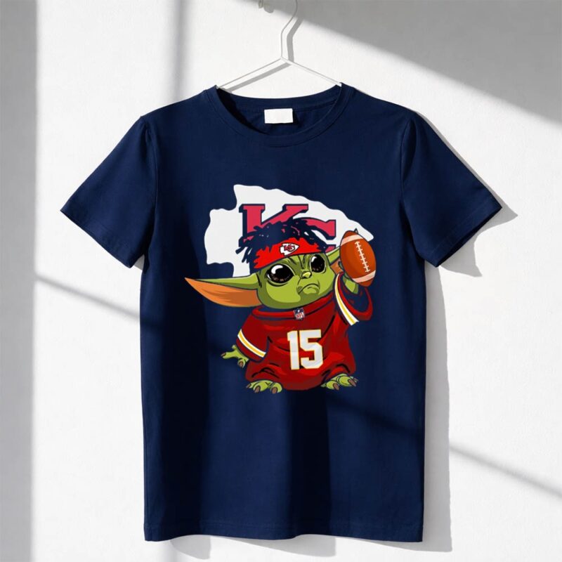 Baby Yoda Kansas City Chiefs Football Player Jersey 15 1 T Shirt