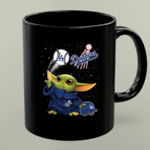 Baby Yoda Los Angeles Dodgers Baseball Force Use 1 mug 1.jpg
