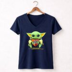 Baby Yoda Love Ohio State Buckeyes 9 Womens V Neck.jpg